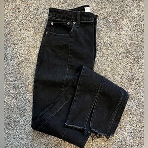 Abercrombie black “curvy” straight leg jeans.  Size 6